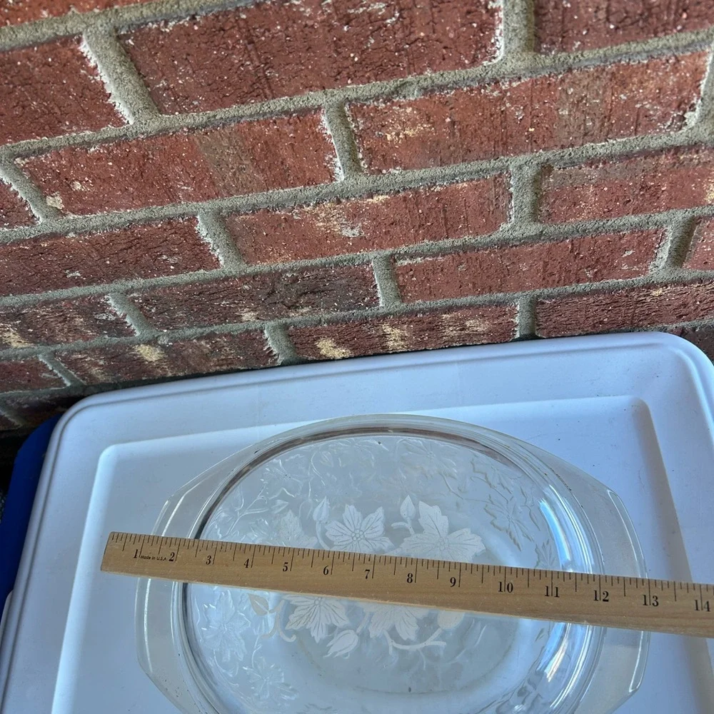 Princess House Clear Glass Floral Casserole‎ Dish